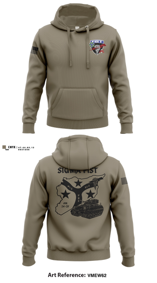Hoodie, 1/115th FA HHB DET 1, Army, Teamtime, Team time, sublimation, custom sports apparel, team uniforms, spirit wear, spiritwear, sports uniforms, custom shirts, team store, custom team store, fundraiser sports, apparel fundraiser