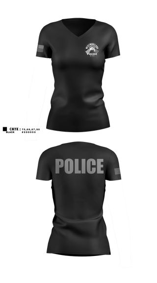 Womens Short Sleeve Vneck Shirt, Westmoreland PD, Police, Teamtime, Team time, sublimation, custom sports apparel, team uniforms, spirit wear, spiritwear, sports uniforms, custom shirts, team store, custom team store, fundraiser sports, apparel fundraiser