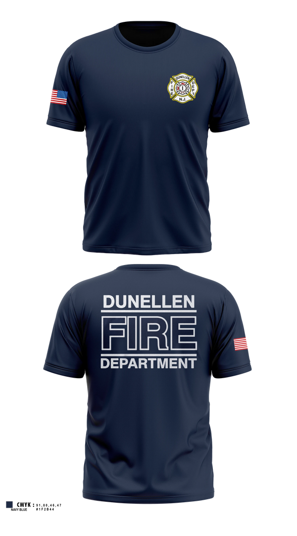 Dunellen Fire Department Old School Cotton Feel Shirt - 4