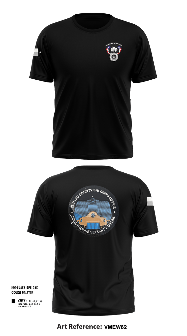 El Paso County Sheriff’s Office/Courthouse Security section 13295124 Short Sleeve Performance Shirt - 1