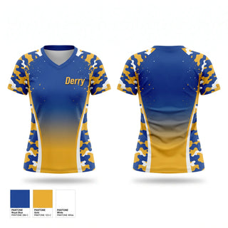 Womens Short Sleeve Vneck Shirt, Derry, Softball, Teamtime, Team time, sublimation, custom sports apparel, team uniforms, spirit wear, spiritwear, sports uniforms, custom shirts, team store, custom team store, fundraiser sports, apparel fundraiser