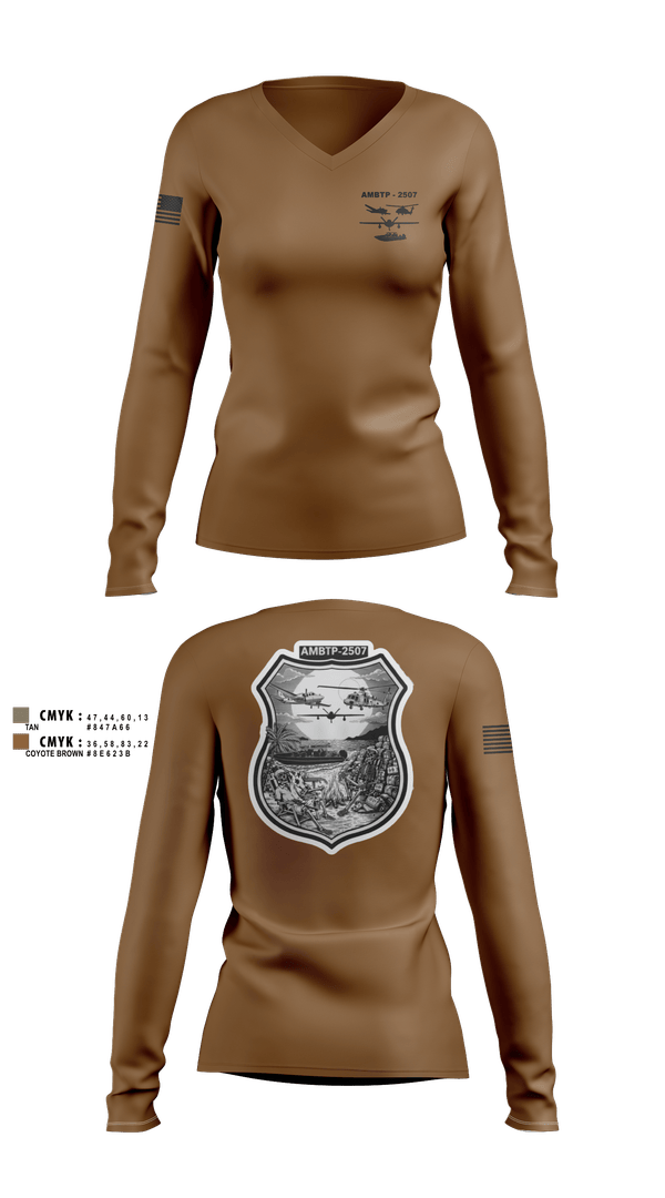 Womens Long Sleeve Vneck Shirt, AMBTP-2507, , Teamtime, Team time, sublimation, custom sports apparel, team uniforms, spirit wear, spiritwear, sports uniforms, custom shirts, team store, custom team store, fundraiser sports, apparel fundraiser