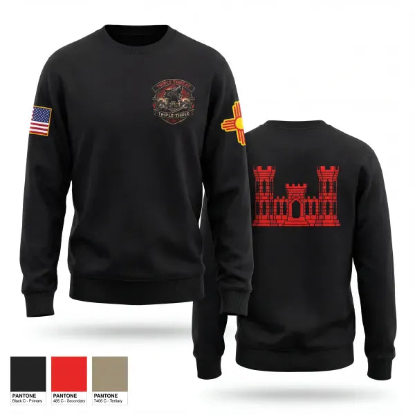 Crew Neck Sweatshirt, 333rd Engineer Detachment, Army, Teamtime, Team time, sublimation, custom sports apparel, team uniforms, spirit wear, spiritwear, sports uniforms, custom shirts, team store, custom team store, fundraiser sports, apparel fundraiser