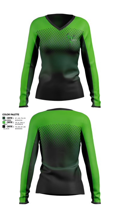 Spruce youth wrestling Women's Long Sleeve V-neck Shirt - 2