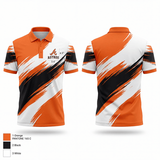 Short Sleeve Performance Polo, Astros, Baseball, Teamtime, Team time, sublimation, custom sports apparel, team uniforms, spirit wear, spiritwear, sports uniforms, custom shirts, team store, custom team store, fundraiser sports, apparel fundraiser