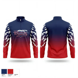 Quarter Zip Jacket, Dawgs, Men's Lacrosse, Teamtime, Team time, sublimation, custom sports apparel, team uniforms, spirit wear, spiritwear, sports uniforms, custom shirts, team store, custom team store, fundraiser sports, apparel fundraiser