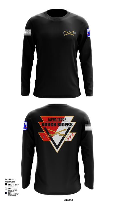 A Troop, 1st squadron-299th Calvary Regiment 70291790 Long Sleeve Performance Shirt 101