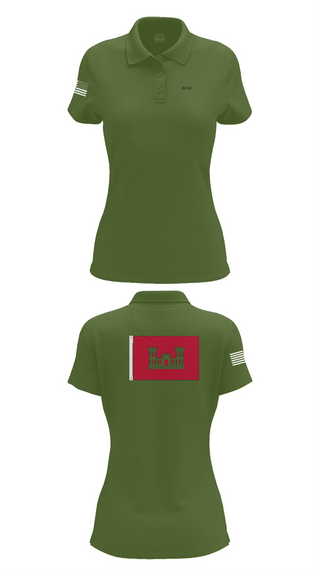 Womens Short Sleeve Performance Polo, B 103 EN BN, National Guard, Teamtime, Team time, sublimation, custom sports apparel, team uniforms, spirit wear, spiritwear, sports uniforms, custom shirts, team store, custom team store, fundraiser sports, apparel fundraiser