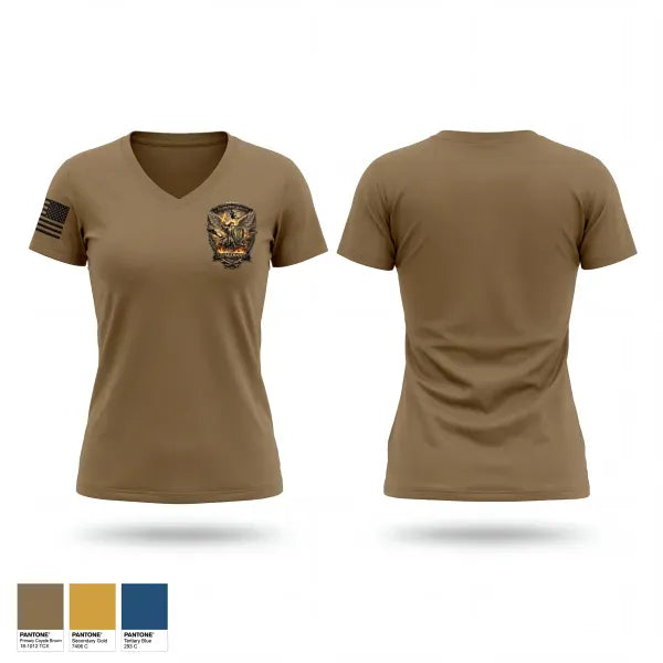 Womens Short Sleeve Vneck Shirt, 2-210th Aviation Regiment, Army, Teamtime, Team time, sublimation, custom sports apparel, team uniforms, spirit wear, spiritwear, sports uniforms, custom shirts, team store, custom team store, fundraiser sports, apparel fundraiser