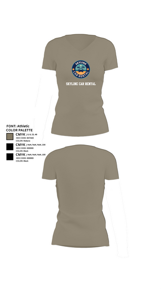 Womens Short Sleeve Vneck Shirt, Skyline Car Rental, Men's Basketball, Teamtime, Team time, sublimation, custom sports apparel, team uniforms, spirit wear, spiritwear, sports uniforms, custom shirts, team store, custom team store, fundraiser sports, apparel fundraiser