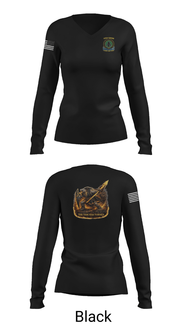 Womens Long Sleeve Vneck Shirt, 1192nd DDSB, Army, Teamtime, Team time, sublimation, custom sports apparel, team uniforms, spirit wear, spiritwear, sports uniforms, custom shirts, team store, custom team store, fundraiser sports, apparel fundraiser