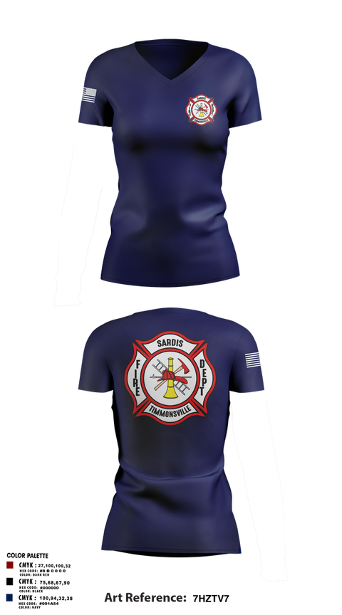 Womens Short Sleeve Vneck Shirt, Sardis-Timmonsville fire department station 1, , Teamtime, Team time, sublimation, custom sports apparel, team uniforms, spirit wear, spiritwear, sports uniforms, custom shirts, team store, custom team store, fundraiser sports, apparel fundraiser