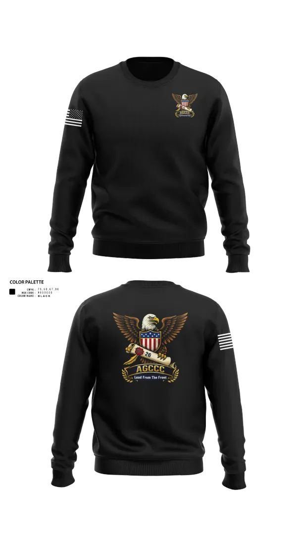 Crew Neck Sweatshirt, AGCCC, 001-26, Army, Teamtime, Team time, sublimation, custom sports apparel, team uniforms, spirit wear, spiritwear, sports uniforms, custom shirts, team store, custom team store, fundraiser sports, apparel fundraiser