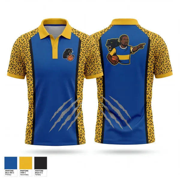 Short Sleeve Performance Polo, Panthers, Men's Basketball, Teamtime, Team time, sublimation, custom sports apparel, team uniforms, spirit wear, spiritwear, sports uniforms, custom shirts, team store, custom team store, fundraiser sports, apparel fundraiser