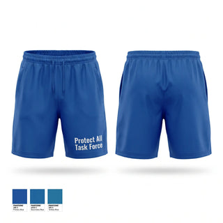Athletic Shorts With Pockets, Protect All Task Force, Police, Teamtime, Team time, sublimation, custom sports apparel, team uniforms, spirit wear, spiritwear, sports uniforms, custom shirts, team store, custom team store, fundraiser sports, apparel fundraiser