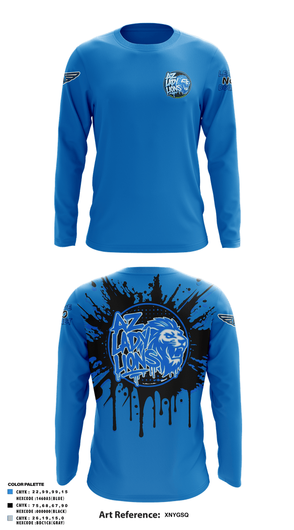 Long Sleeve Performance Shirt, AZ Lady Lions, Spirit Store, Teamtime, Team time, sublimation, custom sports apparel, team uniforms, spirit wear, spiritwear, sports uniforms, custom shirts, team store, custom team store, fundraiser sports, apparel fundraiser
