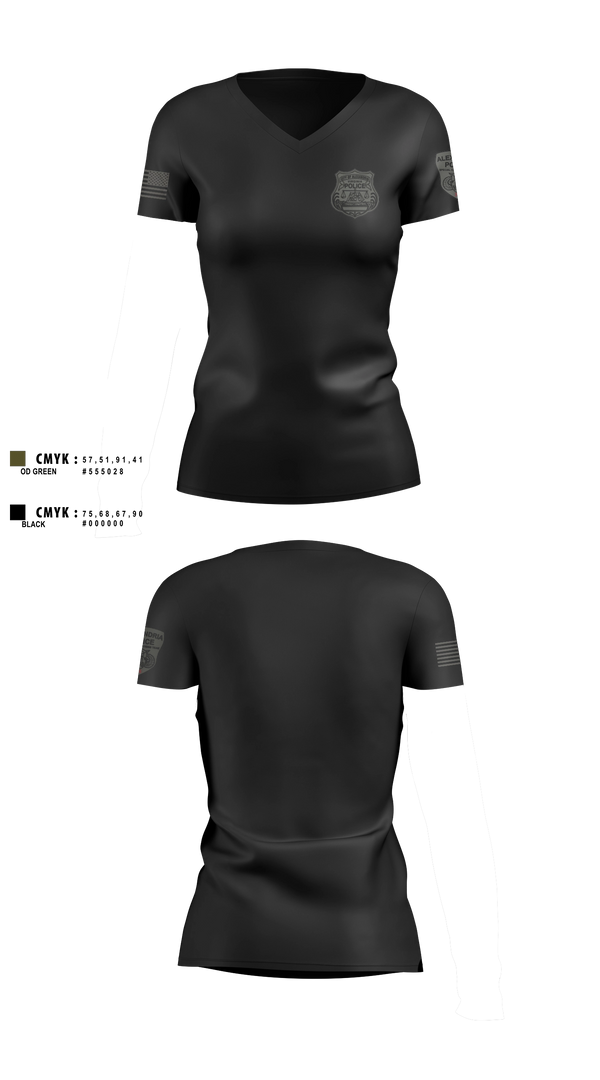Womens Short Sleeve Vneck Shirt, Alexandria Police Department Special Operations, Police, Teamtime, Team time, sublimation, custom sports apparel, team uniforms, spirit wear, spiritwear, sports uniforms, custom shirts, team store, custom team store, fundraiser sports, apparel fundraiser