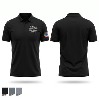 Short Sleeve Performance Polo, 4th brigade Goose Creek High School JROTC, Bowling, Teamtime, Team time, sublimation, custom sports apparel, team uniforms, spirit wear, spiritwear, sports uniforms, custom shirts, team store, custom team store, fundraiser sports, apparel fundraiser