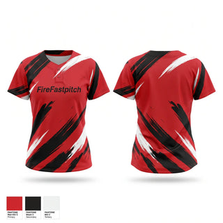 Two Button Softball Jersey, Fire-Fastpitch, Softball, Teamtime, Team time, sublimation, custom sports apparel, team uniforms, spirit wear, spiritwear, sports uniforms, custom shirts, team store, custom team store, fundraiser sports, apparel fundraiser
