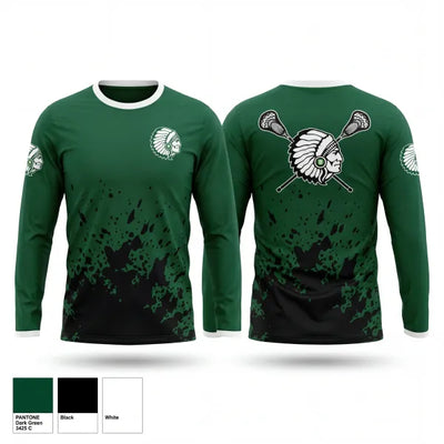 Billerica Indians 14721294 Long Sleeve Performance Shirt 1