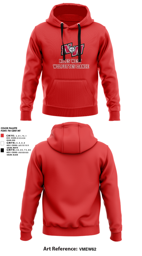 Hoodie, Niles West Wolfettes Dance, Spirit Store, Teamtime, Team time, sublimation, custom sports apparel, team uniforms, spirit wear, spiritwear, sports uniforms, custom shirts, team store, custom team store, fundraiser sports, apparel fundraiser