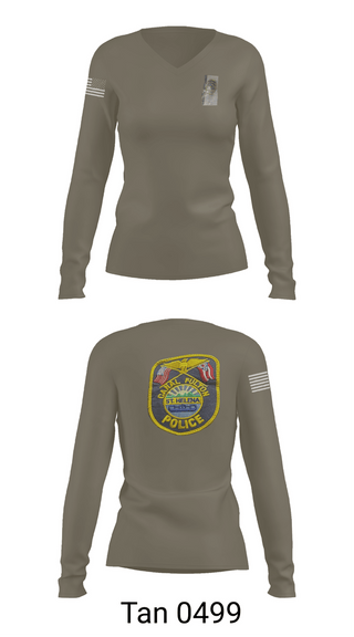 Womens Long Sleeve Vneck Shirt, Canal Fulton Police Department, Police, Teamtime, Team time, sublimation, custom sports apparel, team uniforms, spirit wear, spiritwear, sports uniforms, custom shirts, team store, custom team store, fundraiser sports, apparel fundraiser