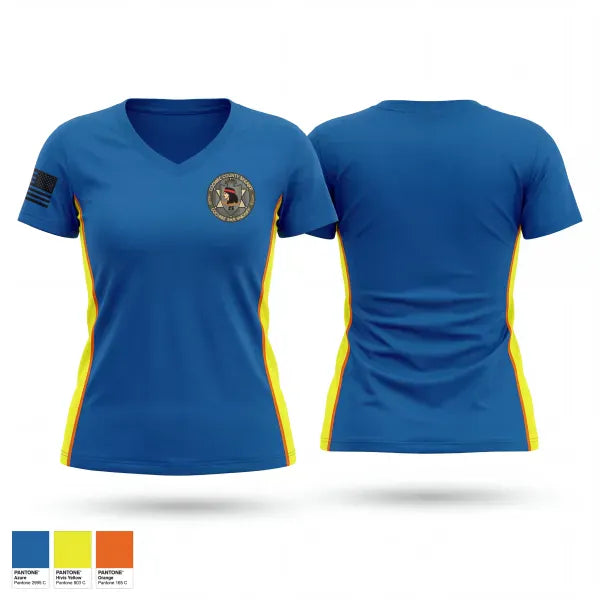 Womens Short Sleeve Vneck Shirt, Cochise County Search and Rescue, EMS/EMT, Teamtime, Team time, sublimation, custom sports apparel, team uniforms, spirit wear, spiritwear, sports uniforms, custom shirts, team store, custom team store, fundraiser sports, apparel fundraiser