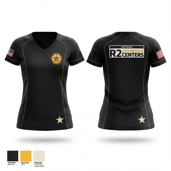 Womens Short Sleeve Vneck Shirt, Fort Bragg Ready and Resilient, Army, Teamtime, Team time, sublimation, custom sports apparel, team uniforms, spirit wear, spiritwear, sports uniforms, custom shirts, team store, custom team store, fundraiser sports, apparel fundraiser