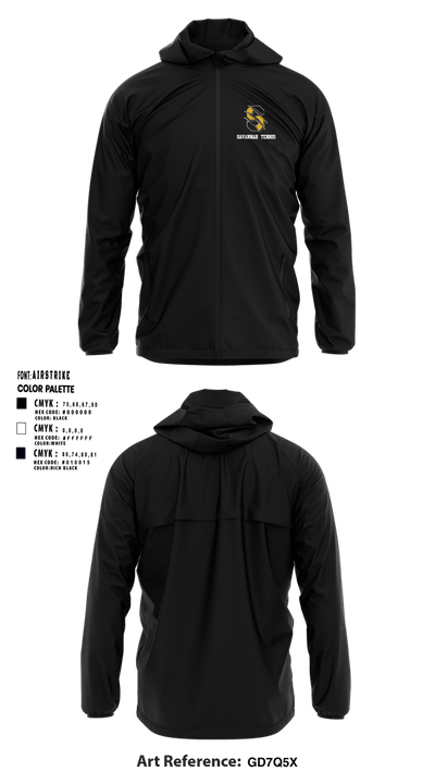 Savannah High School Tennis 14787407 Windbreaker - 1