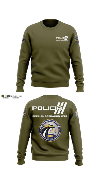 Crew Neck Sweatshirt, Inteligencia criminal, Police, Teamtime, Team time, sublimation, custom sports apparel, team uniforms, spirit wear, spiritwear, sports uniforms, custom shirts, team store, custom team store, fundraiser sports, apparel fundraiser