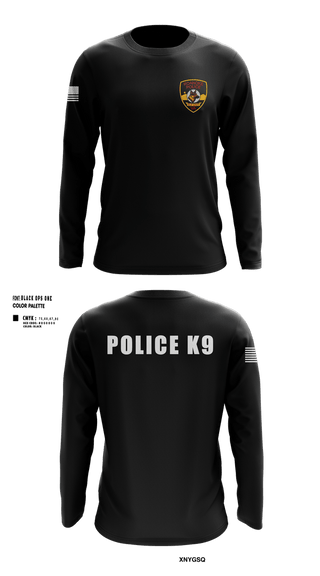 Long Sleeve Performance Shirt, Roanoke K9, Police, Teamtime, Team time, sublimation, custom sports apparel, team uniforms, spirit wear, spiritwear, sports uniforms, custom shirts, team store, custom team store, fundraiser sports, apparel fundraiser