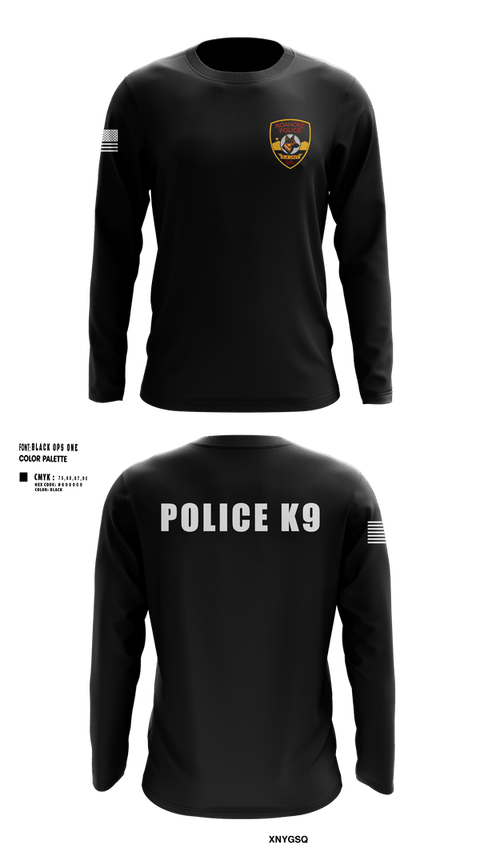 Long Sleeve Performance Shirt, Roanoke K9, Police, Teamtime, Team time, sublimation, custom sports apparel, team uniforms, spirit wear, spiritwear, sports uniforms, custom shirts, team store, custom team store, fundraiser sports, apparel fundraiser