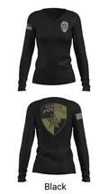 MONAHANS POLICE DEPARTMENT 21540448 Women's Long Sleeve V-neck Shirt - 23
