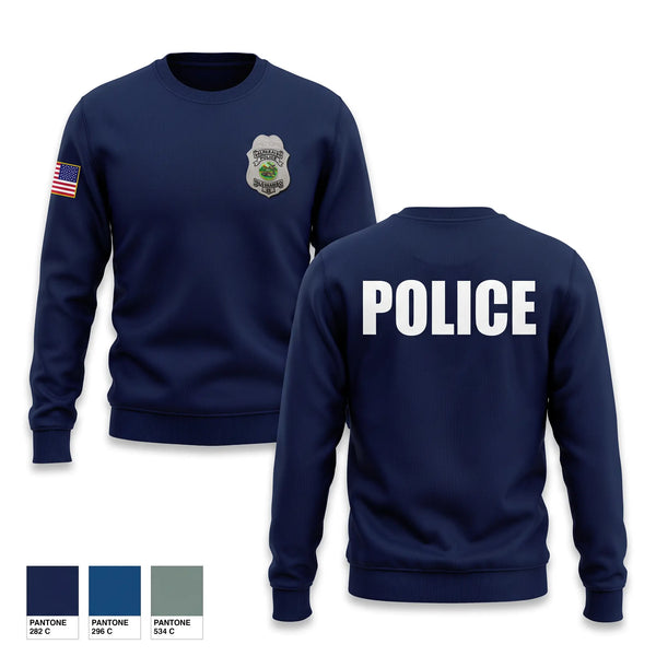 Crew Neck Sweatshirt, Valparaiso Police Department, Police, Teamtime, Team time, sublimation, custom sports apparel, team uniforms, spirit wear, spiritwear, sports uniforms, custom shirts, team store, custom team store, fundraiser sports, apparel fundraiser