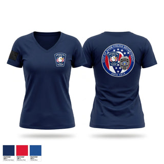 Womens Short Sleeve Vneck Shirt, Avon Police, Police, Teamtime, Team time, sublimation, custom sports apparel, team uniforms, spirit wear, spiritwear, sports uniforms, custom shirts, team store, custom team store, fundraiser sports, apparel fundraiser