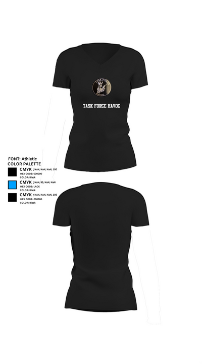 Task Force Havoc 43589270 Women's Short Sleeve V-neck Shirt - 23
