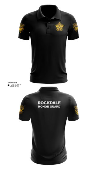 Short Sleeve Performance Polo, Rockdale County SO Honor Guard, Police, Teamtime, Team time, sublimation, custom sports apparel, team uniforms, spirit wear, spiritwear, sports uniforms, custom shirts, team store, custom team store, fundraiser sports, apparel fundraiser