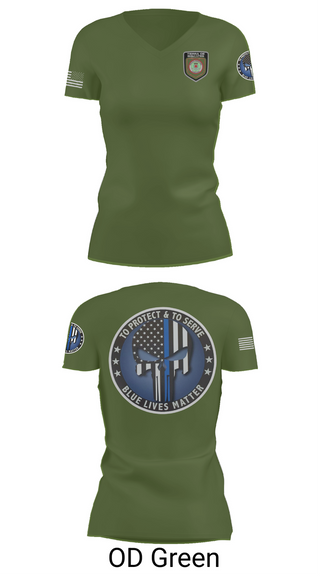 Womens Short Sleeve Vneck Shirt, Policía Municipal de Carolina, , Teamtime, Team time, sublimation, custom sports apparel, team uniforms, spirit wear, spiritwear, sports uniforms, custom shirts, team store, custom team store, fundraiser sports, apparel fundraiser