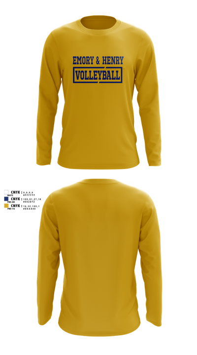 Emory & Henry Volleyball 34744696 Long Sleeve Performance Shirt 8