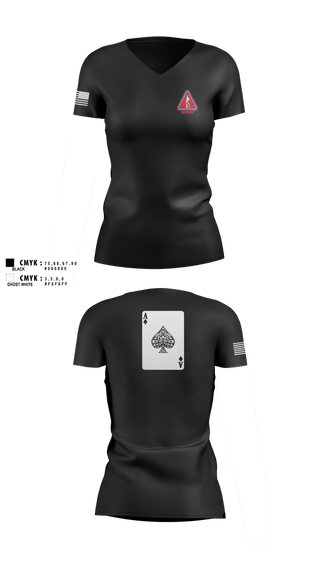 Womens Short Sleeve Vneck Shirt, Recruiting and retention battalion, National Guard, Teamtime, Team time, sublimation, custom sports apparel, team uniforms, spirit wear, spiritwear, sports uniforms, custom shirts, team store, custom team store, fundraiser sports, apparel fundraiser