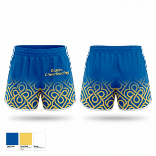 Womens Shorts, Riders Cheerleading, Cheer, Teamtime, Team time, sublimation, custom sports apparel, team uniforms, spirit wear, spiritwear, sports uniforms, custom shirts, team store, custom team store, fundraiser sports, apparel fundraiser