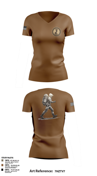 Womens Short Sleeve Vneck Shirt, 7th Group, Army, Teamtime, Team time, sublimation, custom sports apparel, team uniforms, spirit wear, spiritwear, sports uniforms, custom shirts, team store, custom team store, fundraiser sports, apparel fundraiser