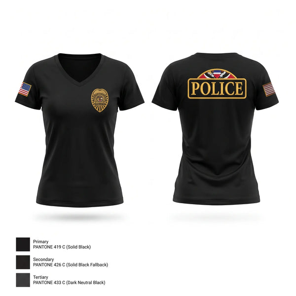 Womens Short Sleeve Vneck Shirt, Murfreesboro Police Department U.A.S. Team, Police, Teamtime, Team time, sublimation, custom sports apparel, team uniforms, spirit wear, spiritwear, sports uniforms, custom shirts, team store, custom team store, fundraiser sports, apparel fundraiser
