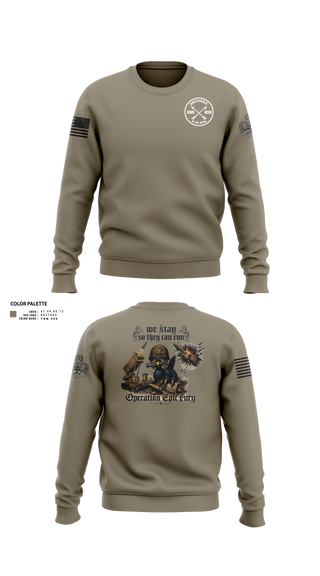 Crew Neck Sweatshirt, A/2-43 ADA, Army, Teamtime, Team time, sublimation, custom sports apparel, team uniforms, spirit wear, spiritwear, sports uniforms, custom shirts, team store, custom team store, fundraiser sports, apparel fundraiser