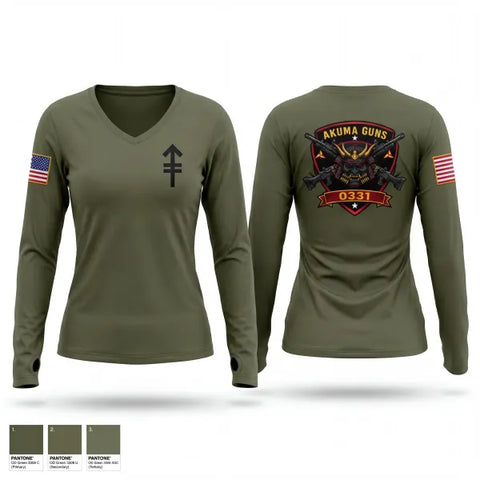 Womens Long Sleeve Vneck Shirt, 12 LCT, Marines, Teamtime, Team time, sublimation, custom sports apparel, team uniforms, spirit wear, spiritwear, sports uniforms, custom shirts, team store, custom team store, fundraiser sports, apparel fundraiser