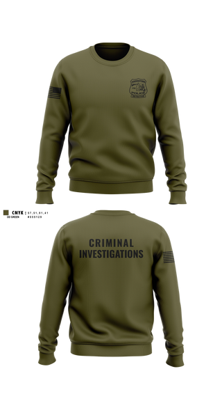 Crew Neck Sweatshirt, Criminal Investigations Unit, Police, Teamtime, Team time, sublimation, custom sports apparel, team uniforms, spirit wear, spiritwear, sports uniforms, custom shirts, team store, custom team store, fundraiser sports, apparel fundraiser