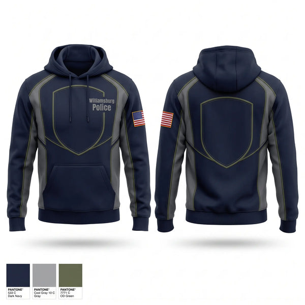 Hoodie, Williamsburg Police, Police, Teamtime, Team time, sublimation, custom sports apparel, team uniforms, spirit wear, spiritwear, sports uniforms, custom shirts, team store, custom team store, fundraiser sports, apparel fundraiser