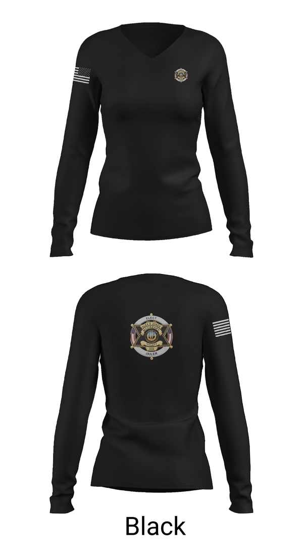 Womens Long Sleeve Vneck Shirt, Alex E. Jones for Jailer 2026, , Teamtime, Team time, sublimation, custom sports apparel, team uniforms, spirit wear, spiritwear, sports uniforms, custom shirts, team store, custom team store, fundraiser sports, apparel fundraiser