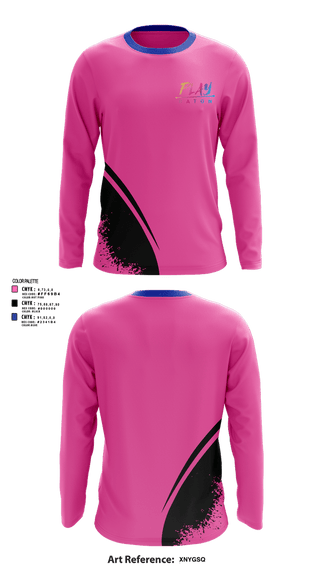 Long Sleeve Performance Shirt, Play Baton, Cheer, Teamtime, Team time, sublimation, custom sports apparel, team uniforms, spirit wear, spiritwear, sports uniforms, custom shirts, team store, custom team store, fundraiser sports, apparel fundraiser