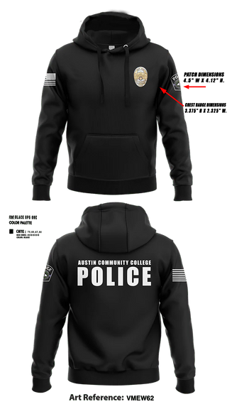 Austin Community College District Police Department 2142523 Hoodie - 7